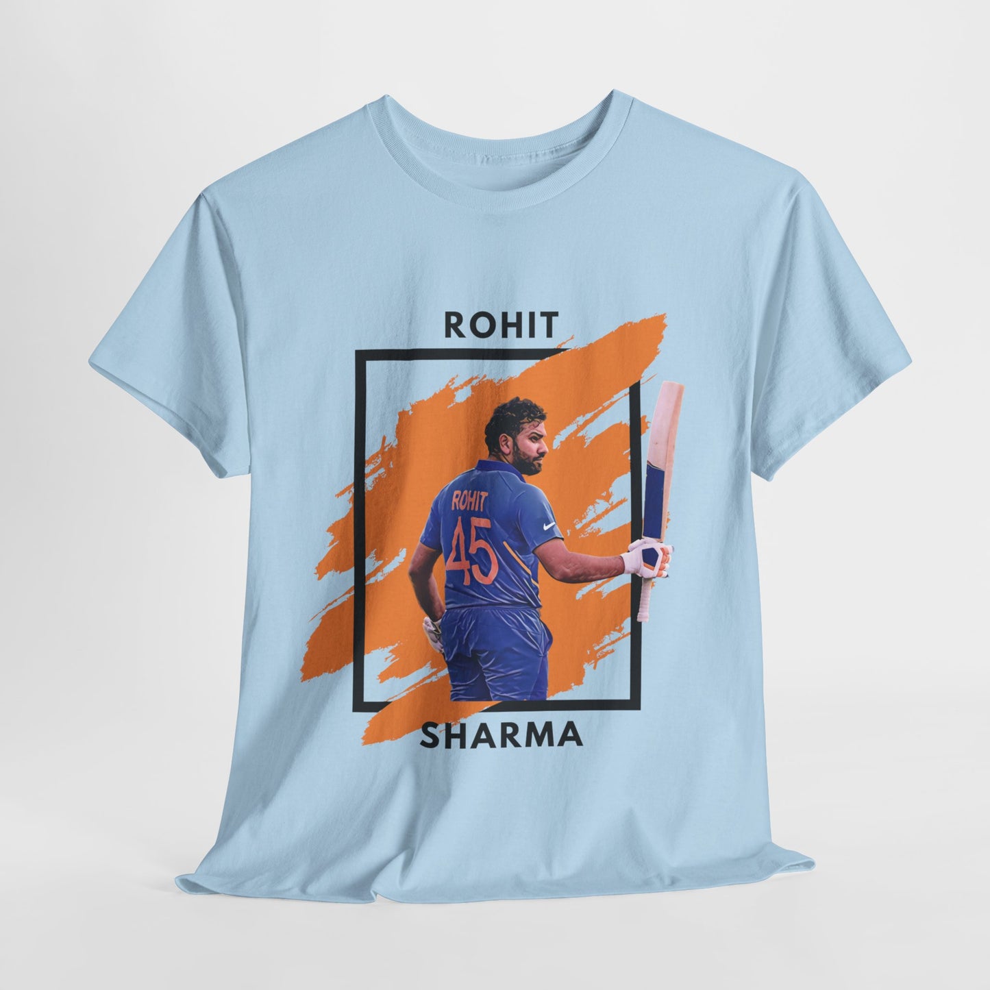 Rohit Sharma - Brushstroke frame - Unisex Heavy Cotton Tee