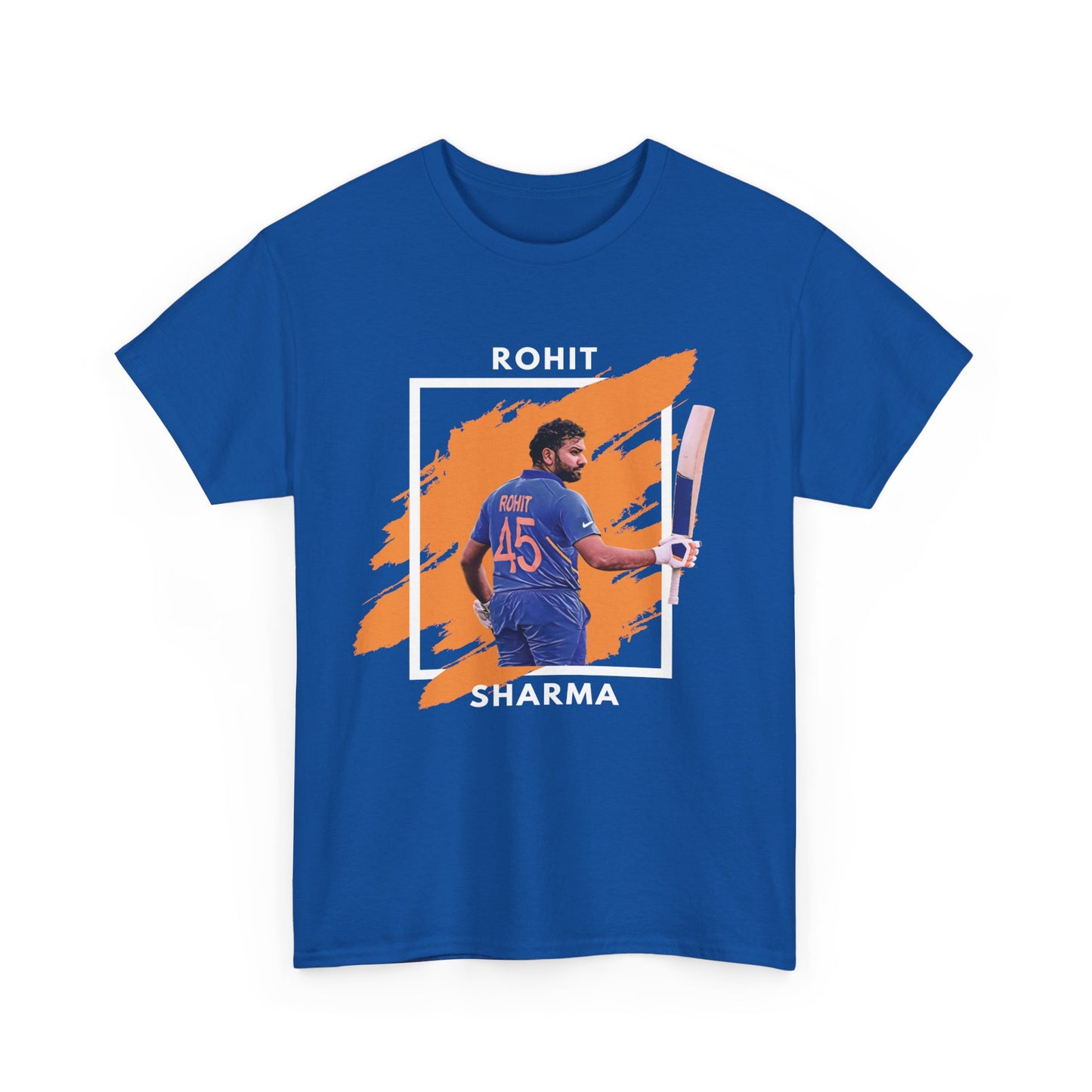 Rohit Sharma - Brushstroke frame - Unisex Heavy Cotton Tee