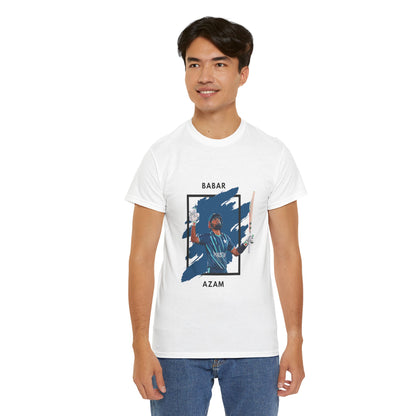 Babar Azam - Brushstroke frame - Unisex Heavy Cotton Tee