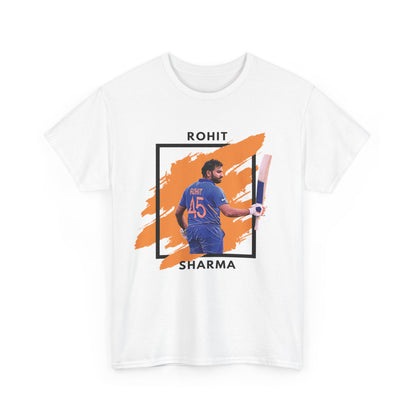 Rohit Sharma - Brushstroke frame - Unisex Heavy Cotton Tee