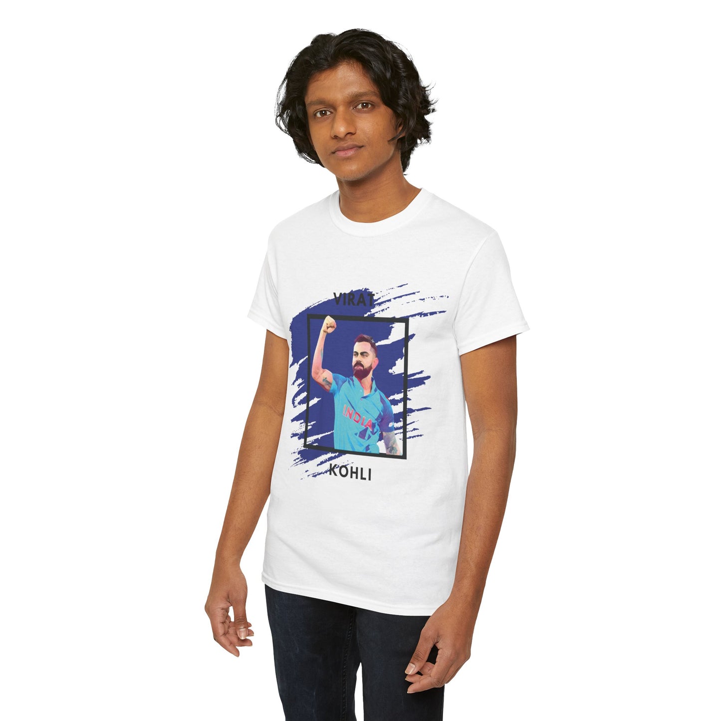 Virat Kohli - Brushstroke frame - Unisex Heavy Cotton Tee