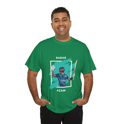 Babar Azam - Brushstroke frame - Unisex Heavy Cotton Tee