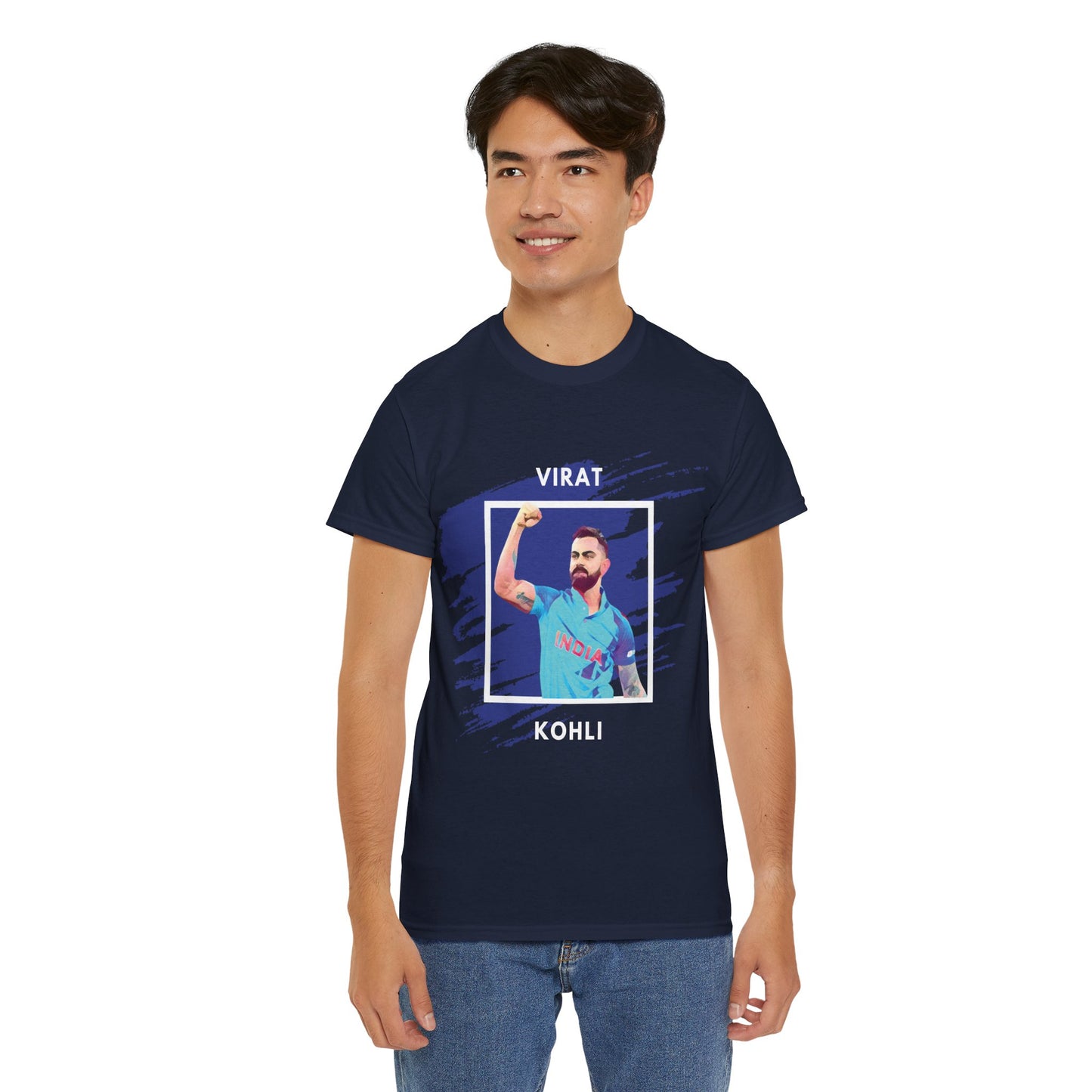 Virat Kohli - Brushstroke frame - Unisex Heavy Cotton Tee