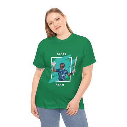 Babar Azam - Brushstroke frame - Unisex Heavy Cotton Tee