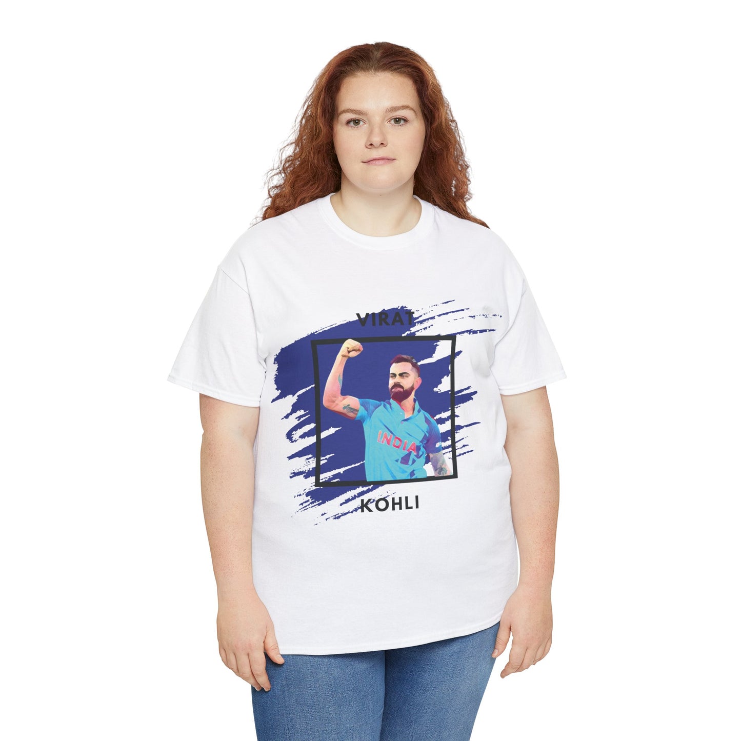 Virat Kohli - Brushstroke frame - Unisex Heavy Cotton Tee