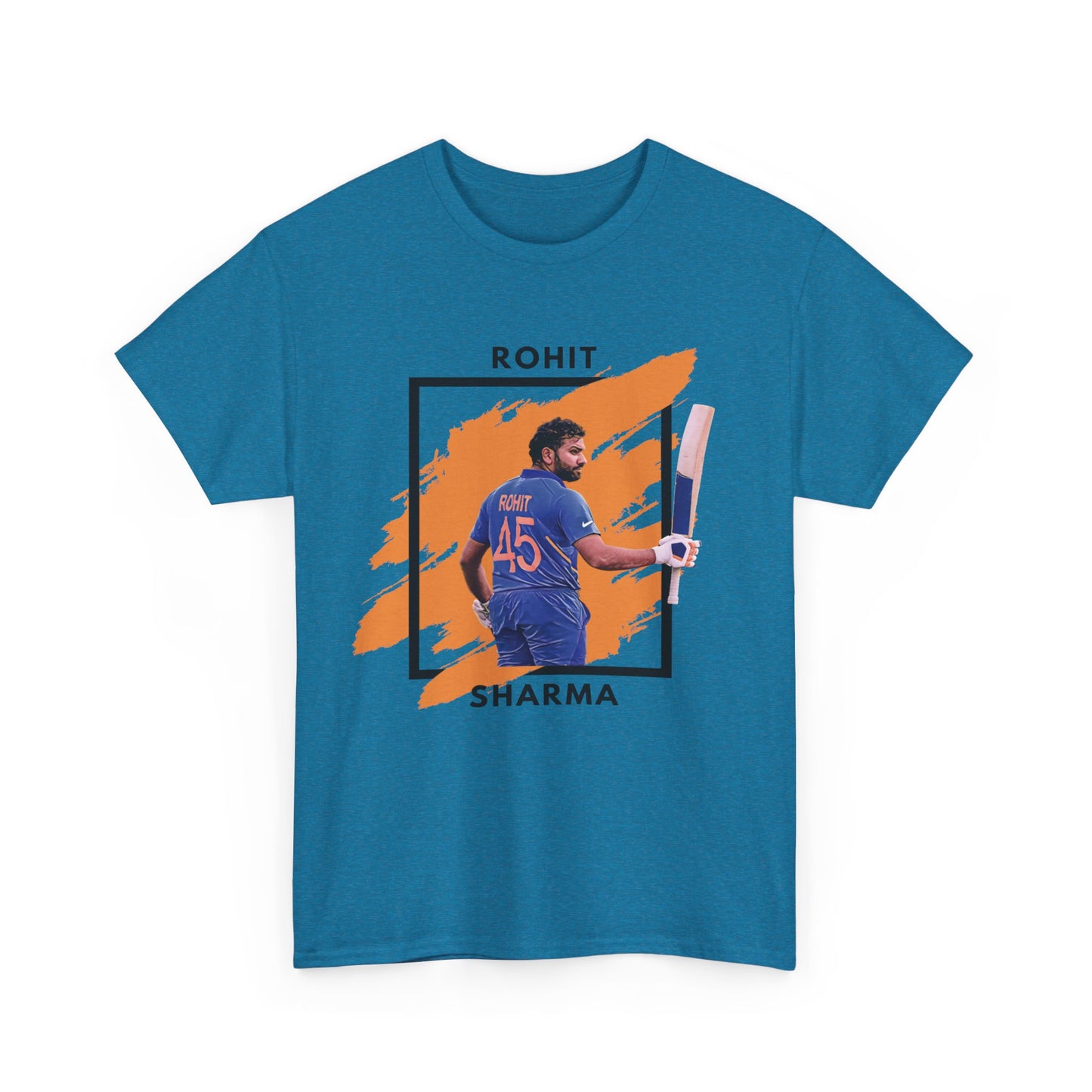 Rohit Sharma - Brushstroke frame - Unisex Heavy Cotton Tee