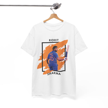 Rohit Sharma - Brushstroke frame - Unisex Heavy Cotton Tee