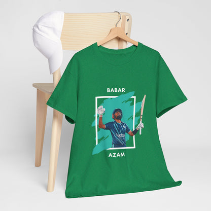 Babar Azam - Brushstroke frame - Unisex Heavy Cotton Tee