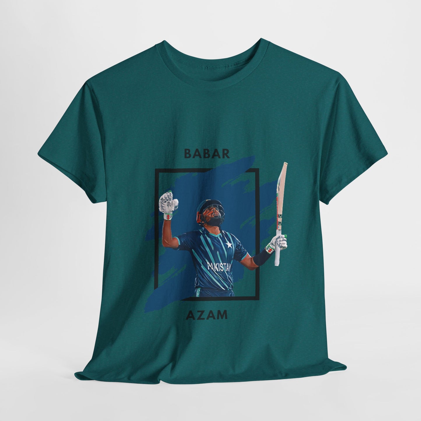 Babar Azam - Brushstroke frame - Unisex Heavy Cotton Tee