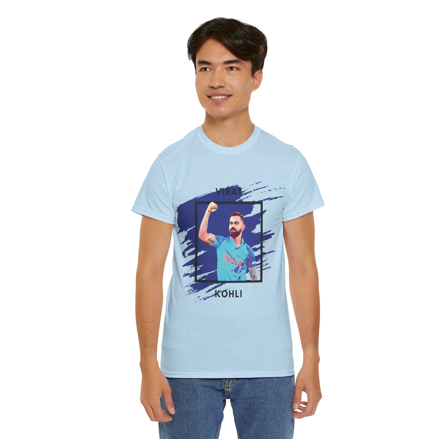 Virat Kohli - Brushstroke frame - Unisex Heavy Cotton Tee