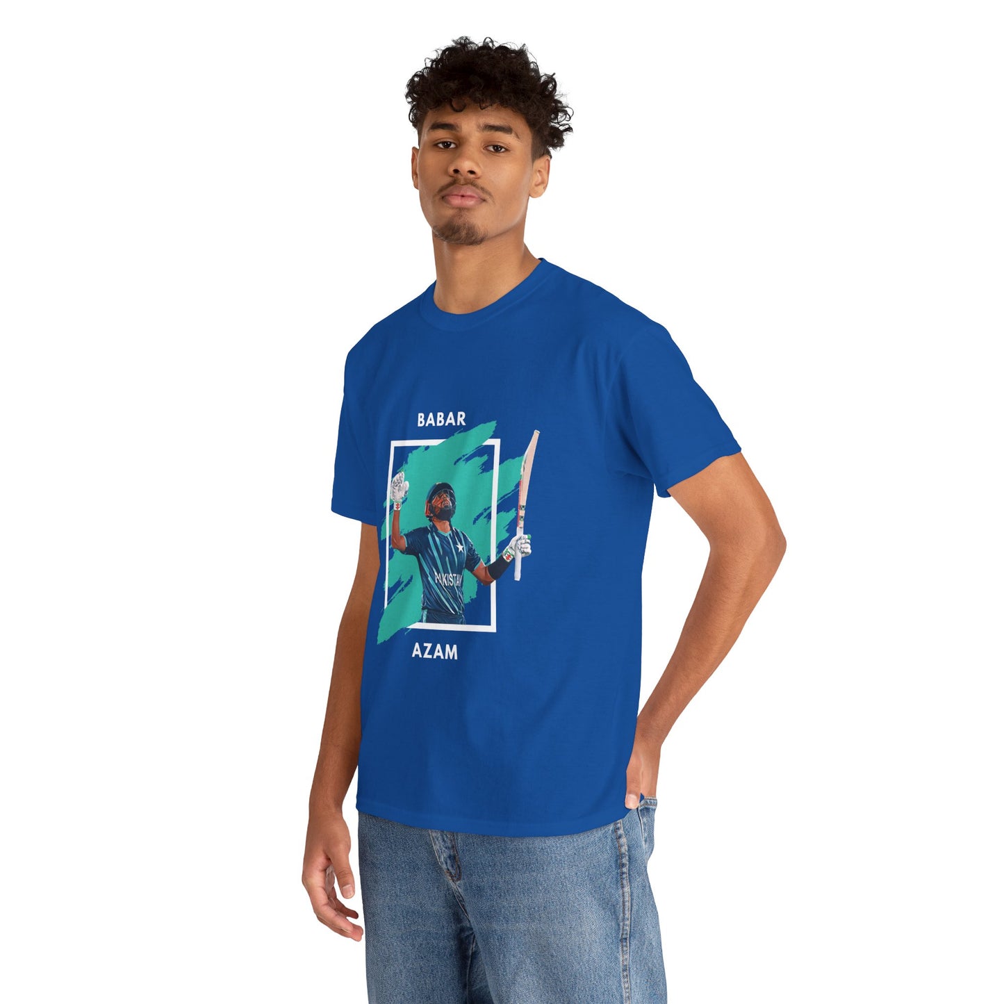 Babar Azam - Brushstroke frame - Unisex Heavy Cotton Tee