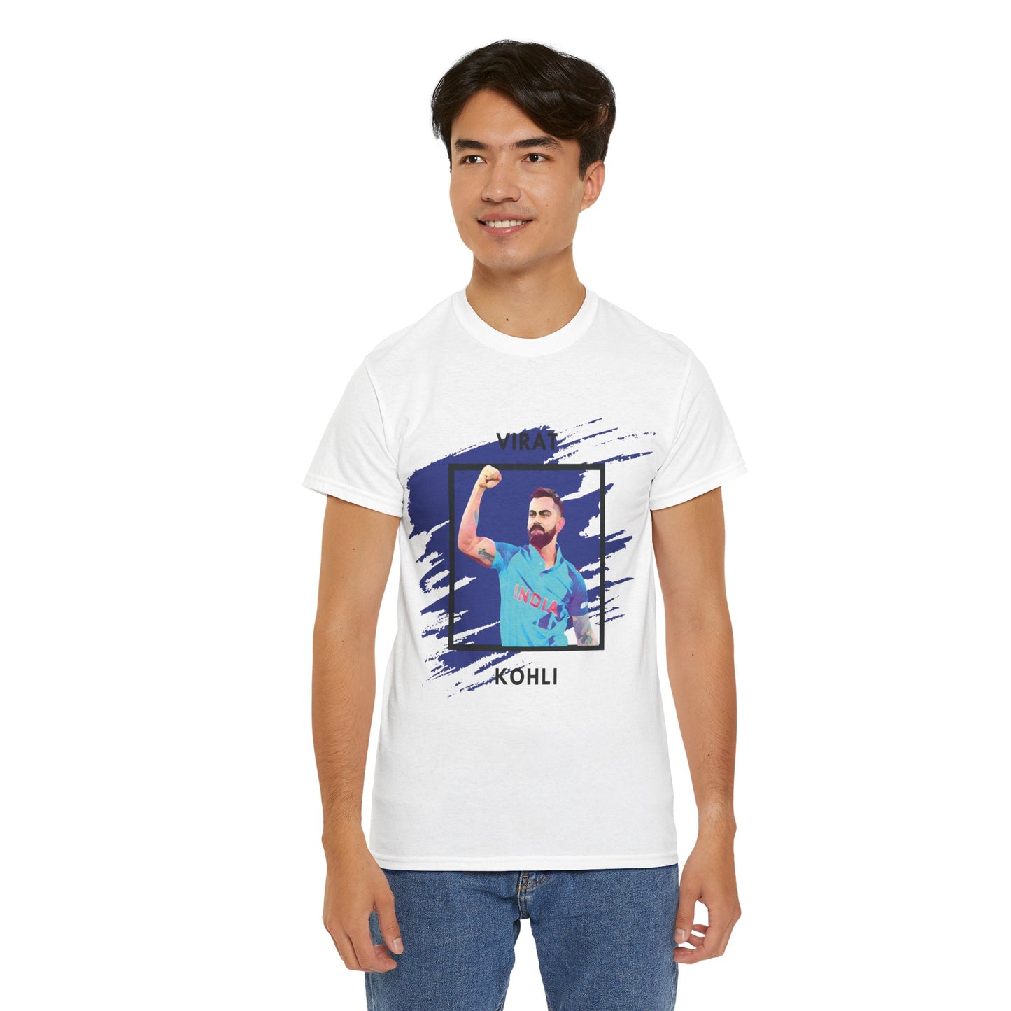 Virat Kohli - Brushstroke frame - Unisex Heavy Cotton Tee