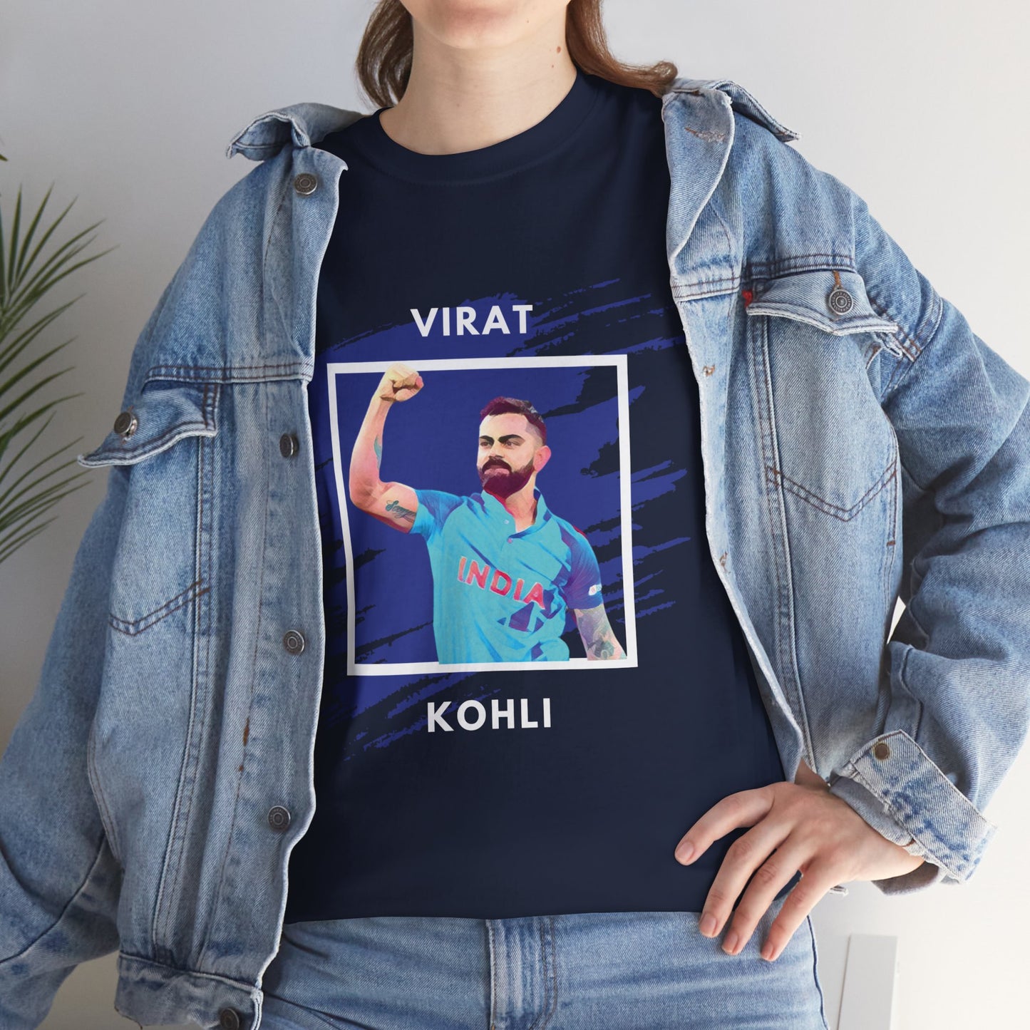 Virat Kohli - Brushstroke frame - Unisex Heavy Cotton Tee