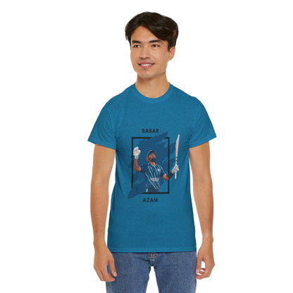 Babar Azam - Brushstroke frame - Unisex Heavy Cotton Tee