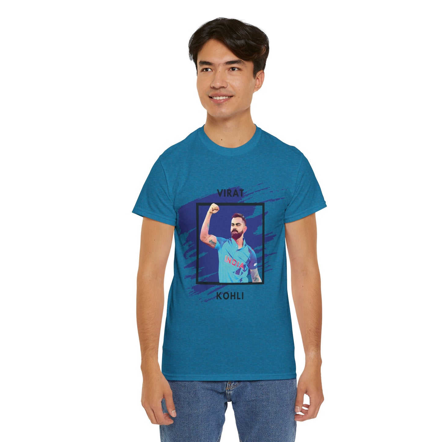 Virat Kohli - Brushstroke frame - Unisex Heavy Cotton Tee