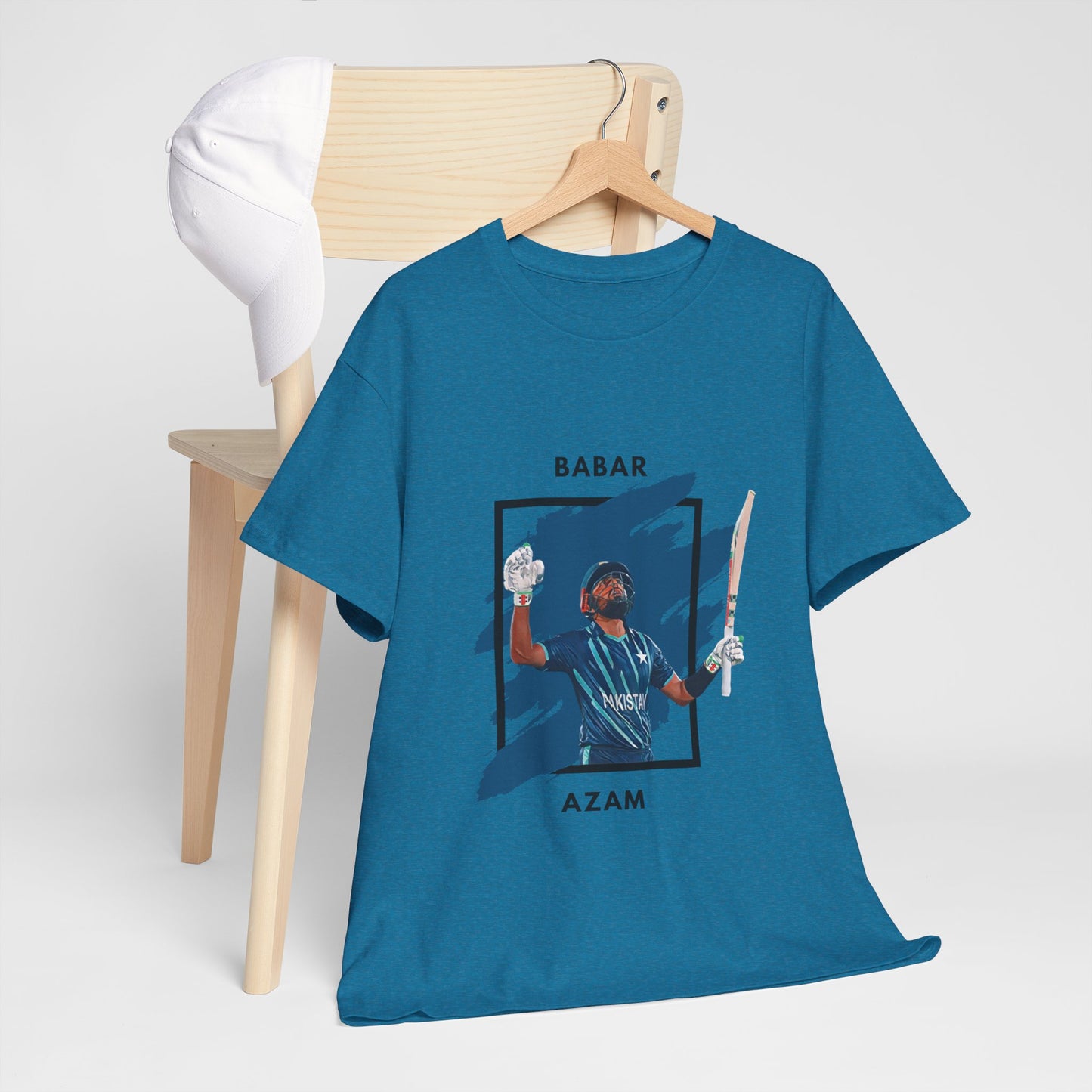 Babar Azam - Brushstroke frame - Unisex Heavy Cotton Tee