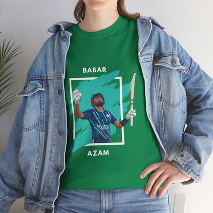 Babar Azam - Brushstroke frame - Unisex Heavy Cotton Tee