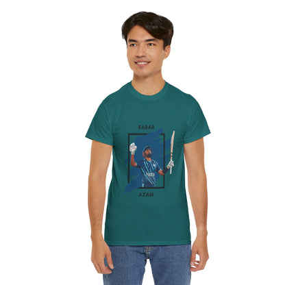 Babar Azam - Brushstroke frame - Unisex Heavy Cotton Tee