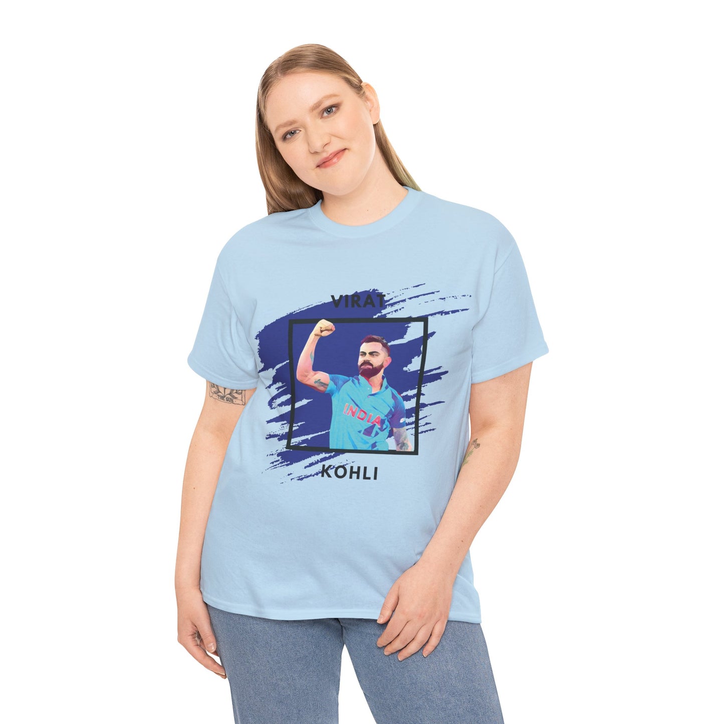 Virat Kohli - Brushstroke frame - Unisex Heavy Cotton Tee