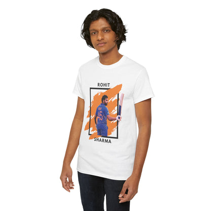 Rohit Sharma - Brushstroke frame - Unisex Heavy Cotton Tee