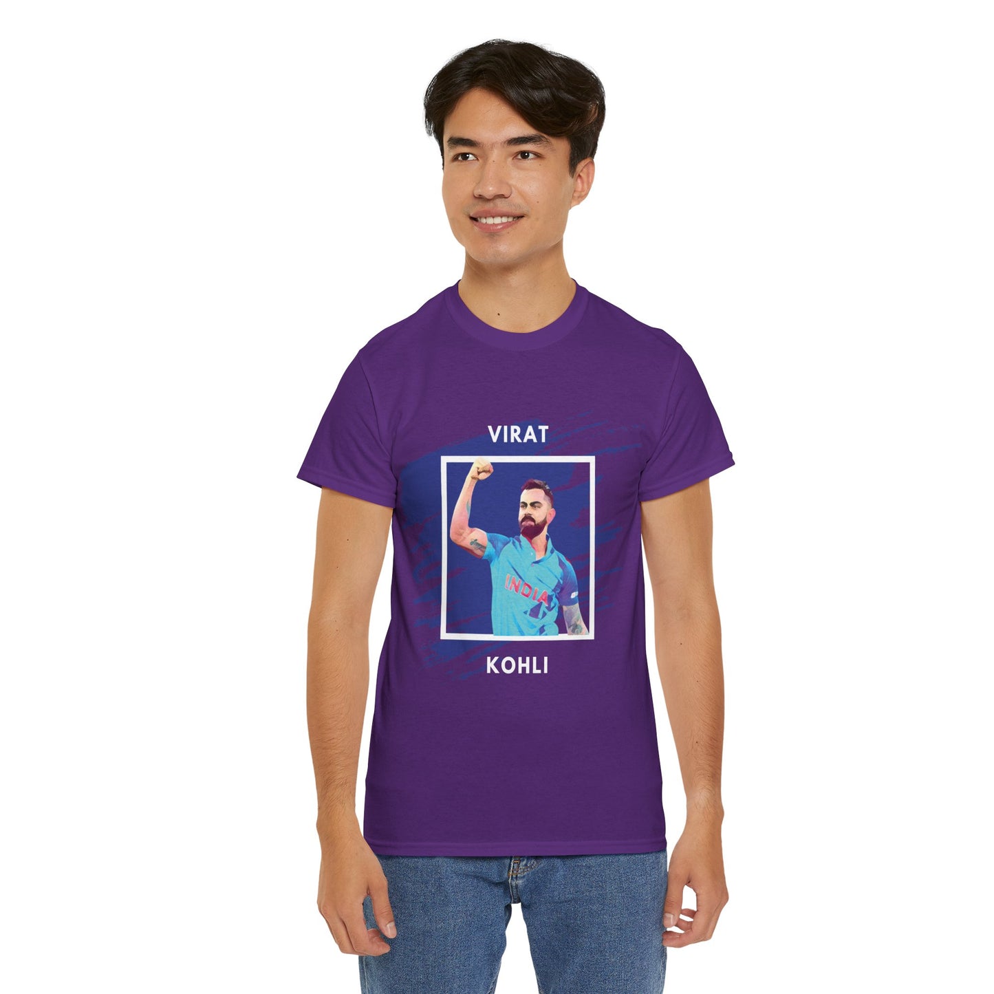 Virat Kohli - Brushstroke frame - Unisex Heavy Cotton Tee