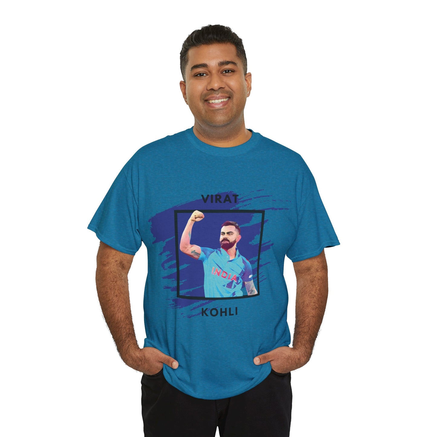 Virat Kohli - Brushstroke frame - Unisex Heavy Cotton Tee