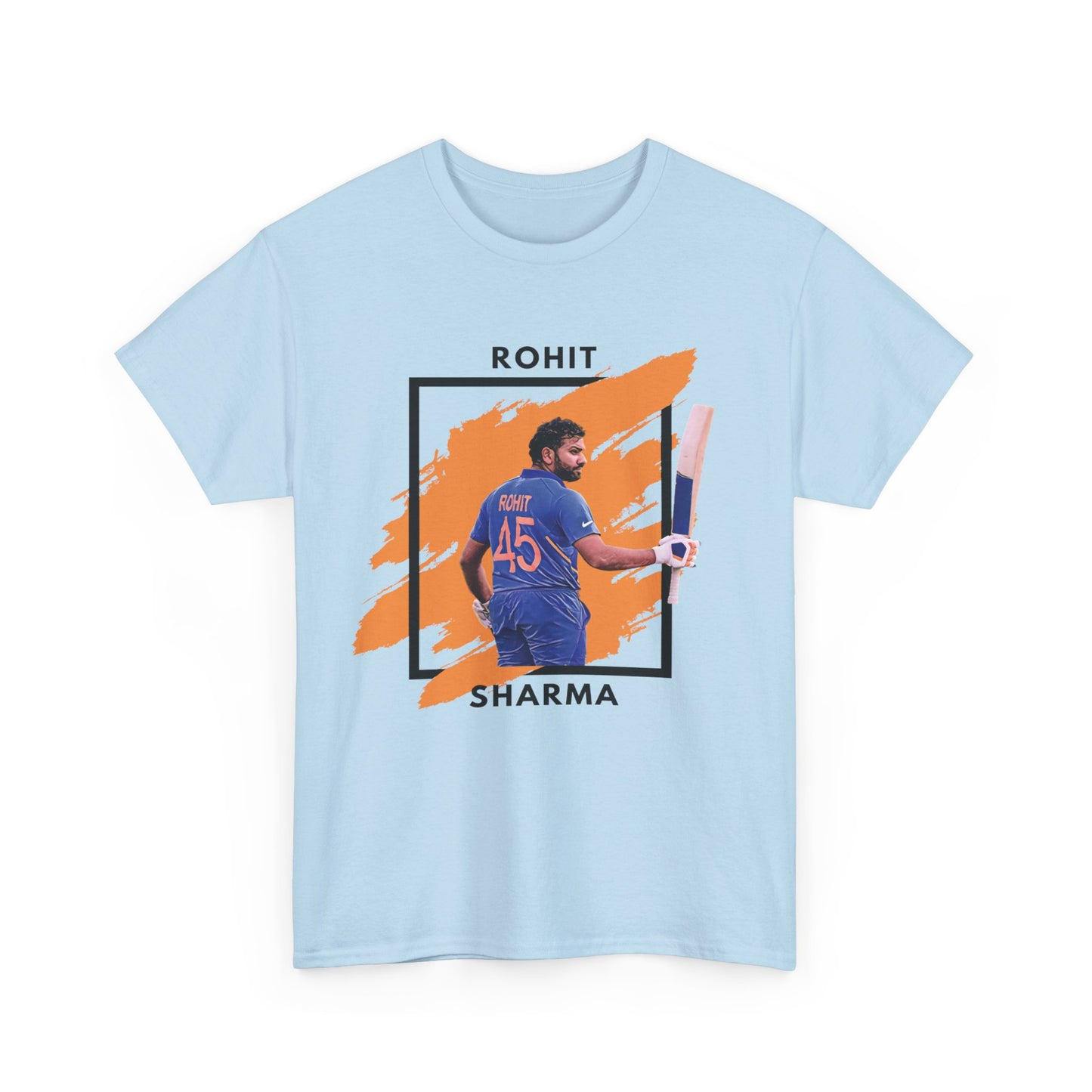 Rohit Sharma - Brushstroke frame - Unisex Heavy Cotton Tee