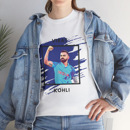 Virat Kohli - Brushstroke frame - Unisex Heavy Cotton Tee