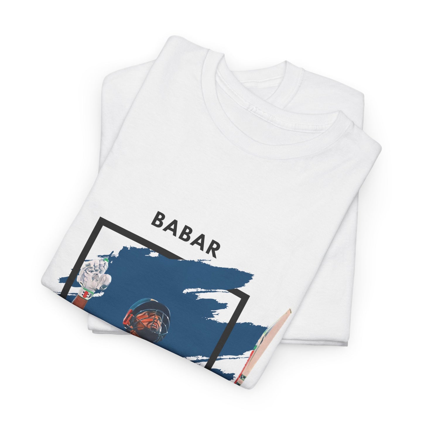 Babar Azam - Brushstroke frame - Unisex Heavy Cotton Tee