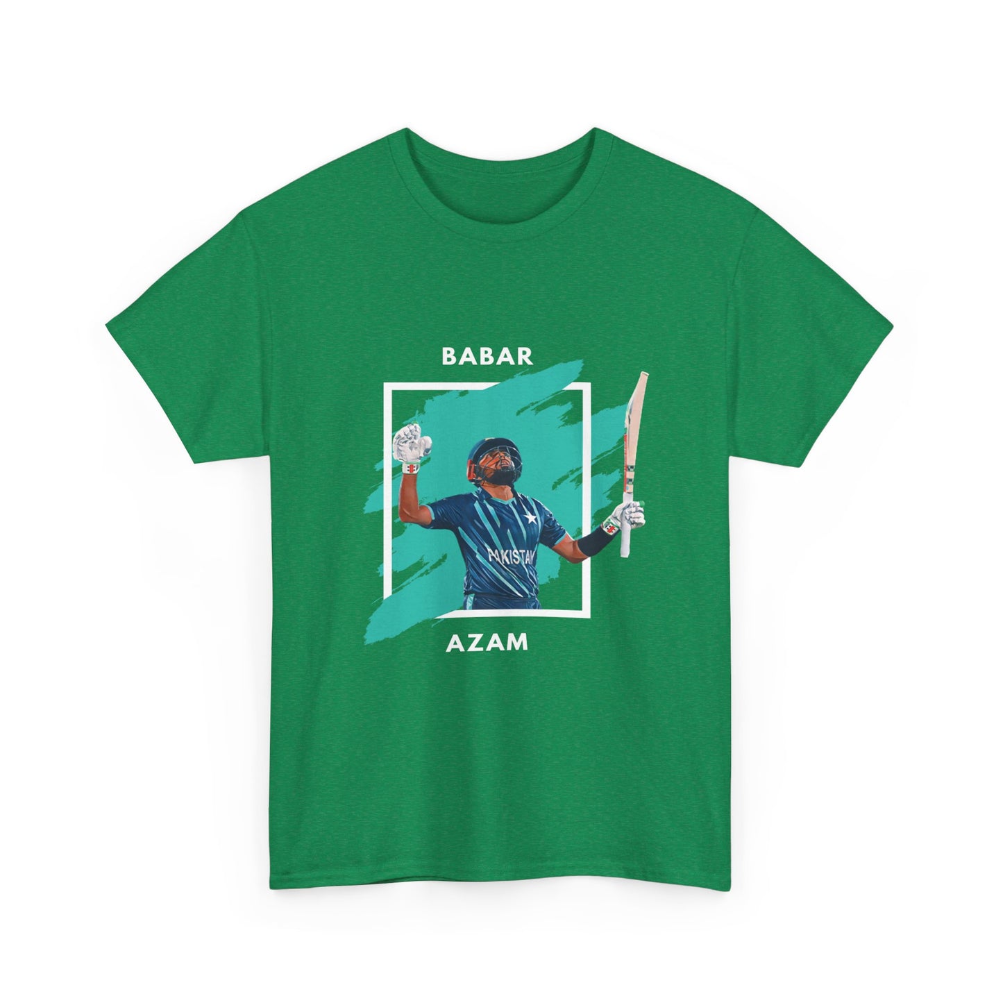 Babar Azam - Brushstroke frame - Unisex Heavy Cotton Tee