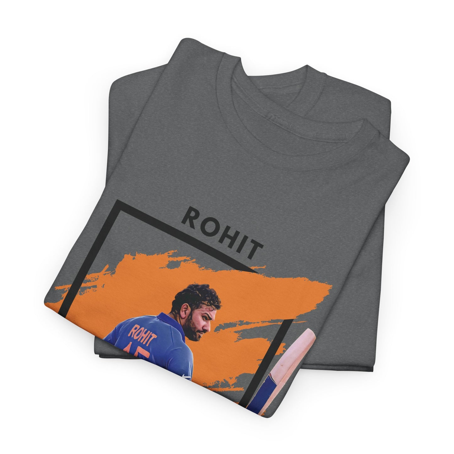 Rohit Sharma - Brushstroke frame - Unisex Heavy Cotton Tee