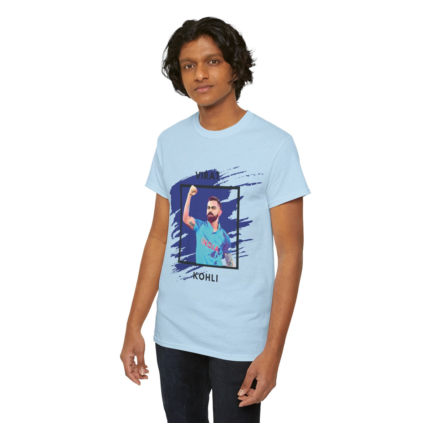 Virat Kohli - Brushstroke frame - Unisex Heavy Cotton Tee