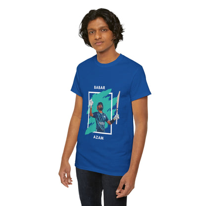 Babar Azam - Brushstroke frame - Unisex Heavy Cotton Tee