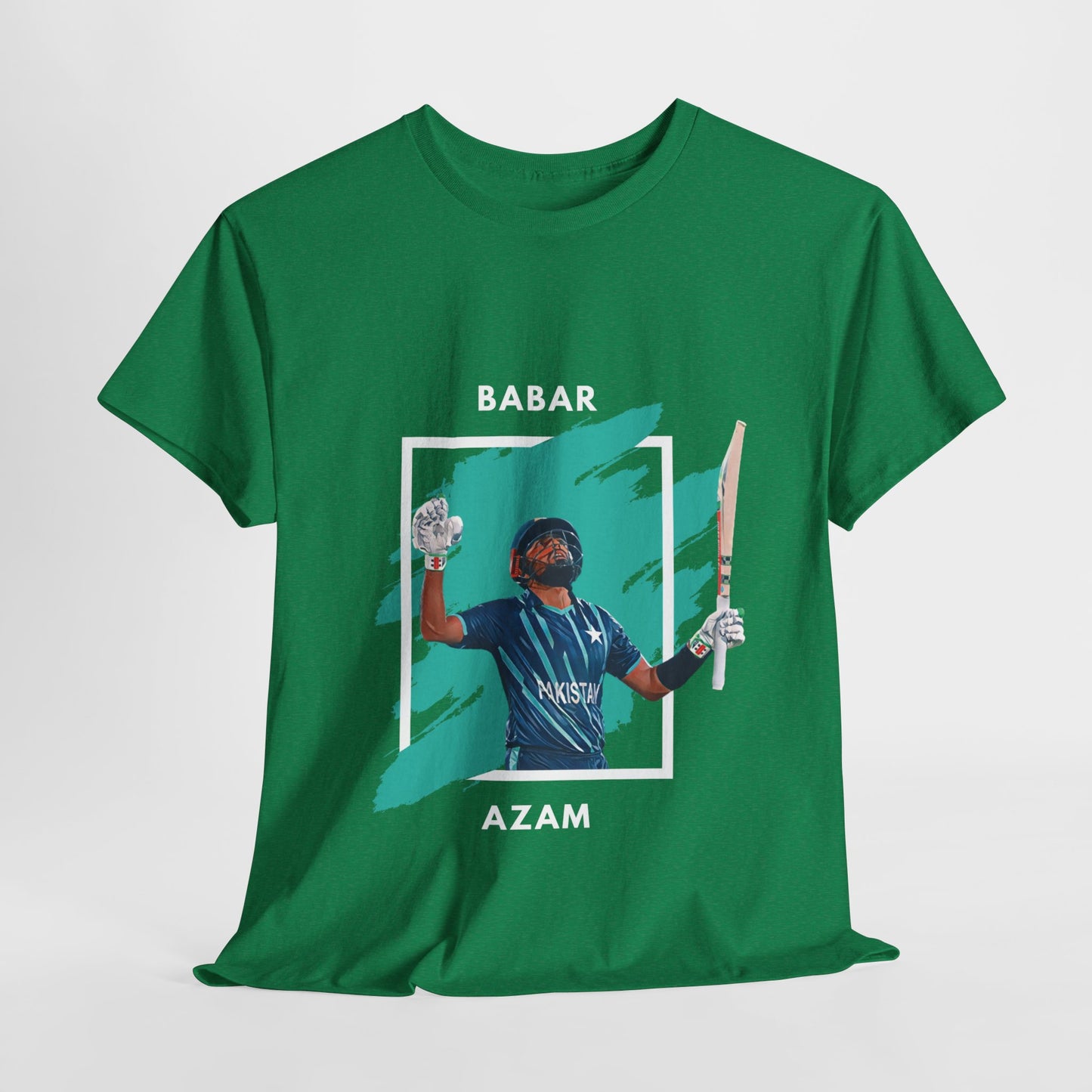 Babar Azam - Brushstroke frame - Unisex Heavy Cotton Tee