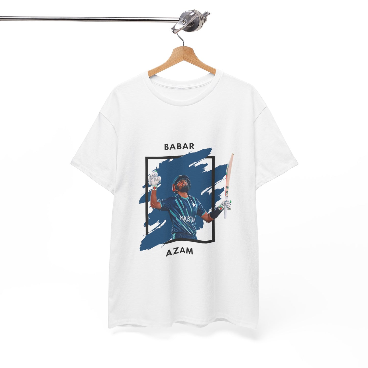 Babar Azam - Brushstroke frame - Unisex Heavy Cotton Tee