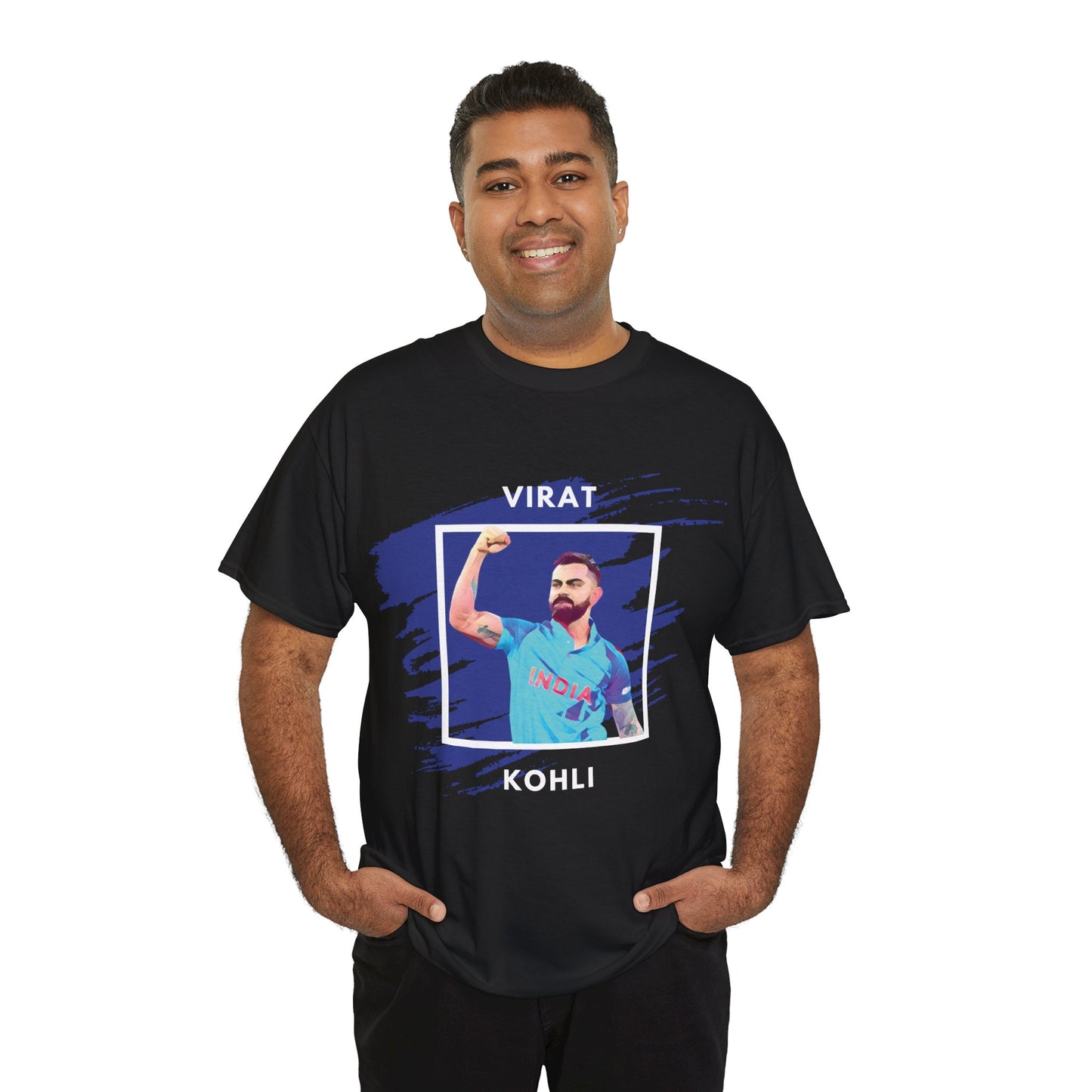 Virat Kohli - Brushstroke frame - Unisex Heavy Cotton Tee