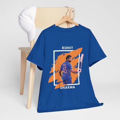 Rohit Sharma - Brushstroke frame - Unisex Heavy Cotton Tee