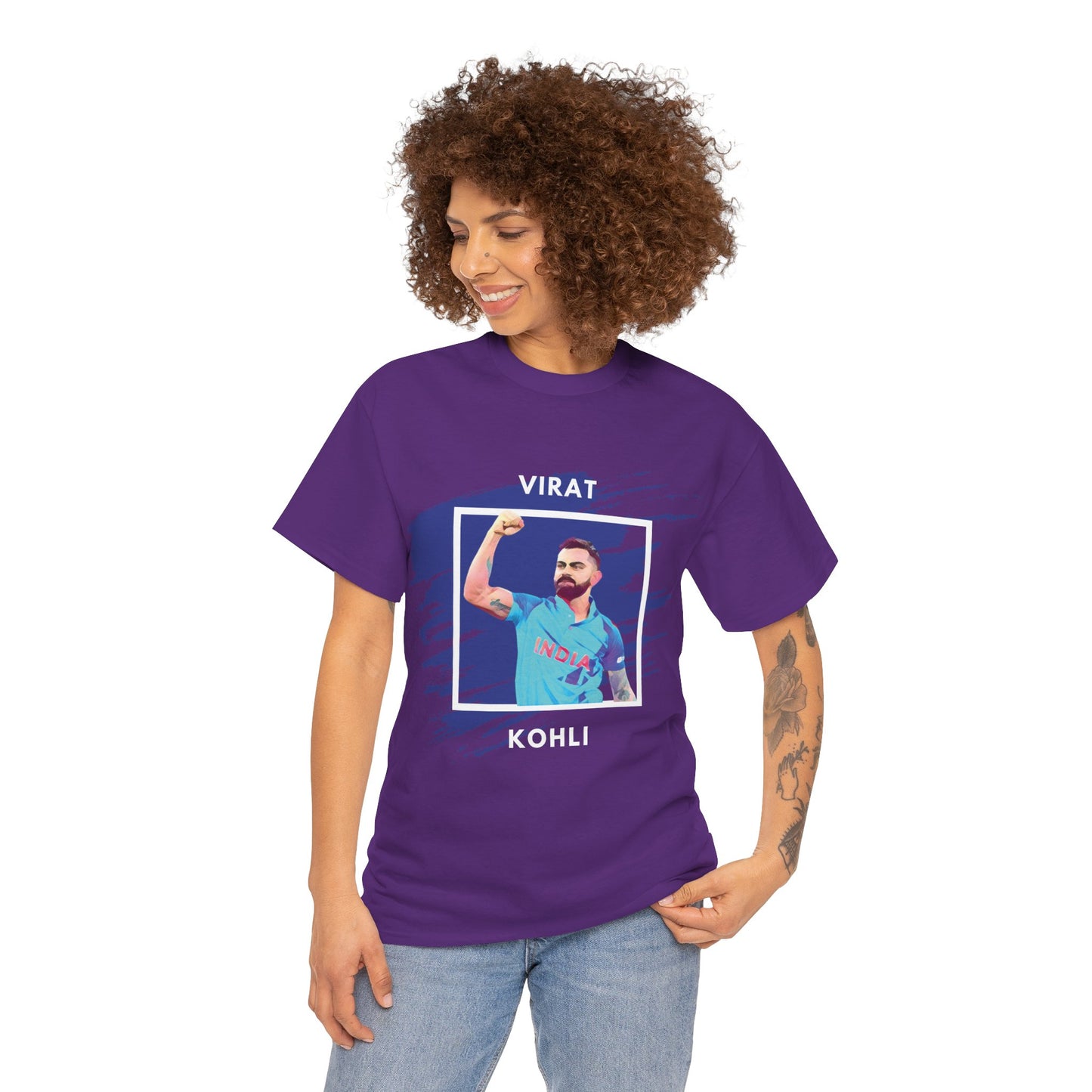 Virat Kohli - Brushstroke frame - Unisex Heavy Cotton Tee