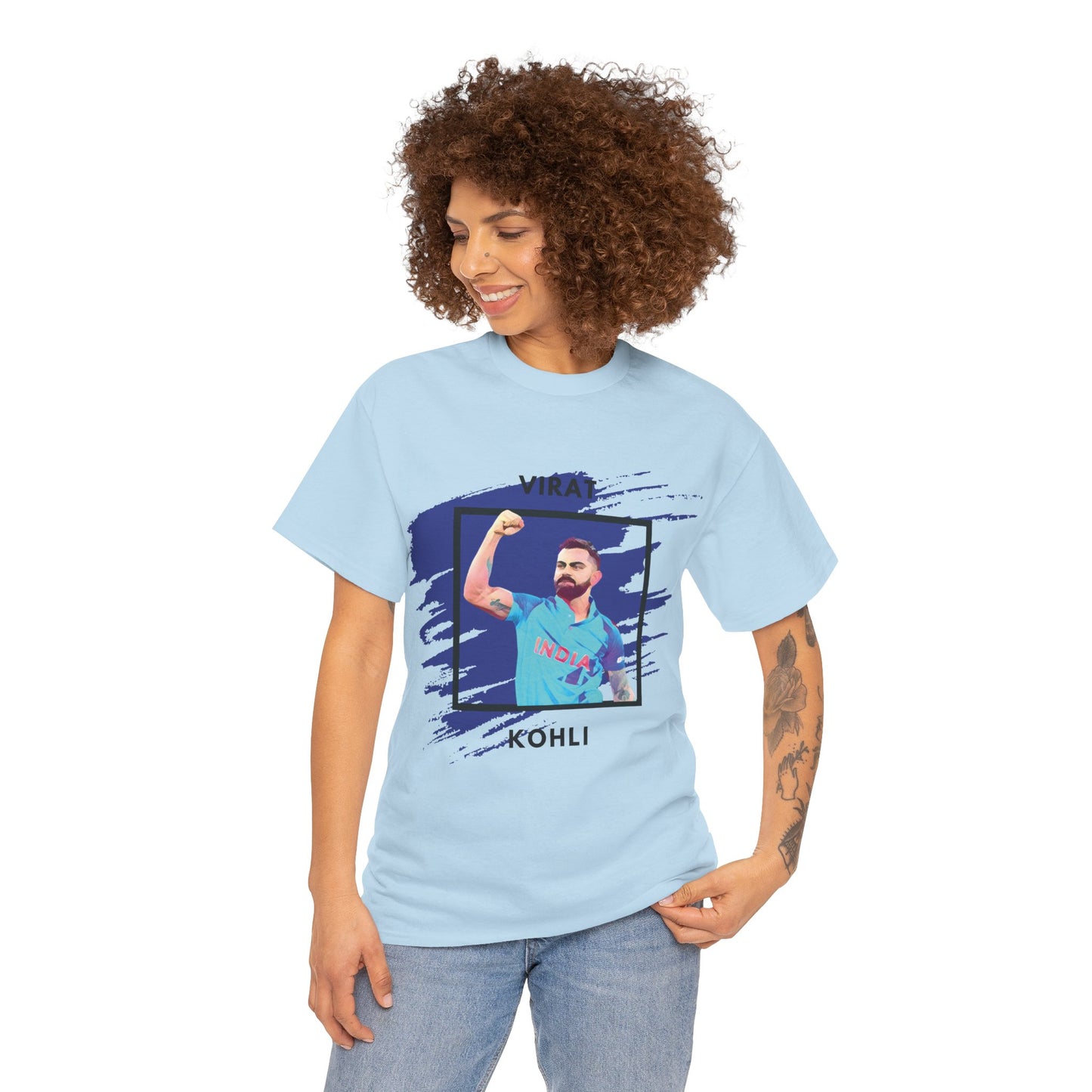 Virat Kohli - Brushstroke frame - Unisex Heavy Cotton Tee