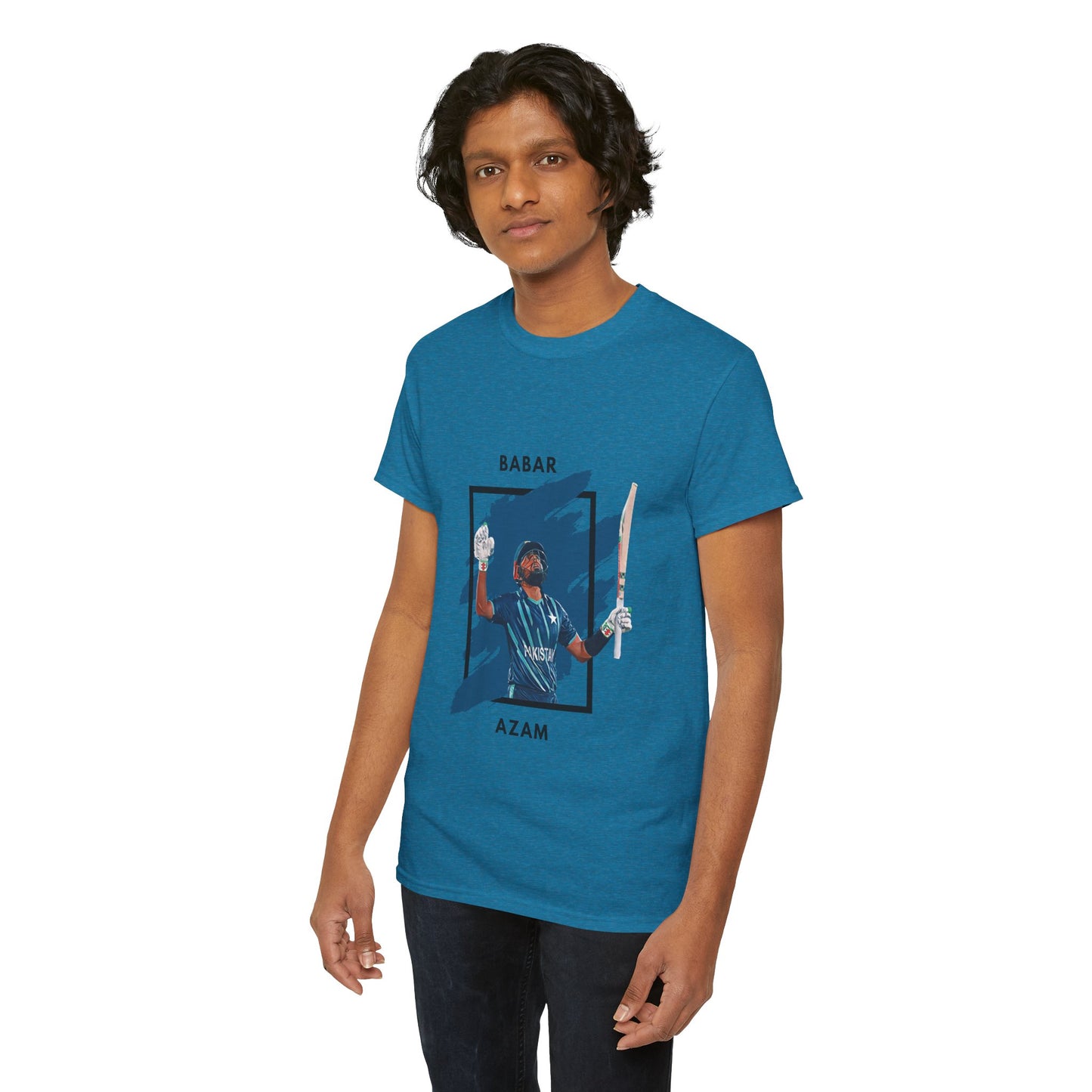 Babar Azam - Brushstroke frame - Unisex Heavy Cotton Tee