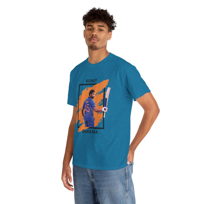 Rohit Sharma - Brushstroke frame - Unisex Heavy Cotton Tee