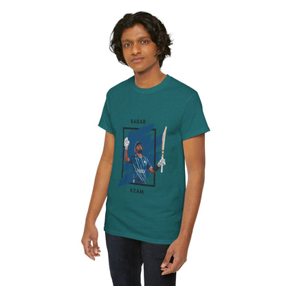 Babar Azam - Brushstroke frame - Unisex Heavy Cotton Tee