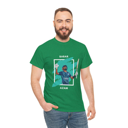 Babar Azam - Brushstroke frame - Unisex Heavy Cotton Tee