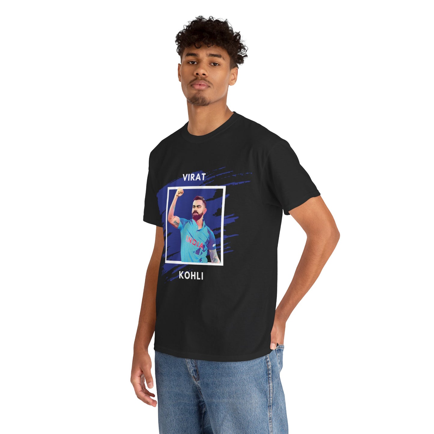 Virat Kohli - Brushstroke frame - Unisex Heavy Cotton Tee