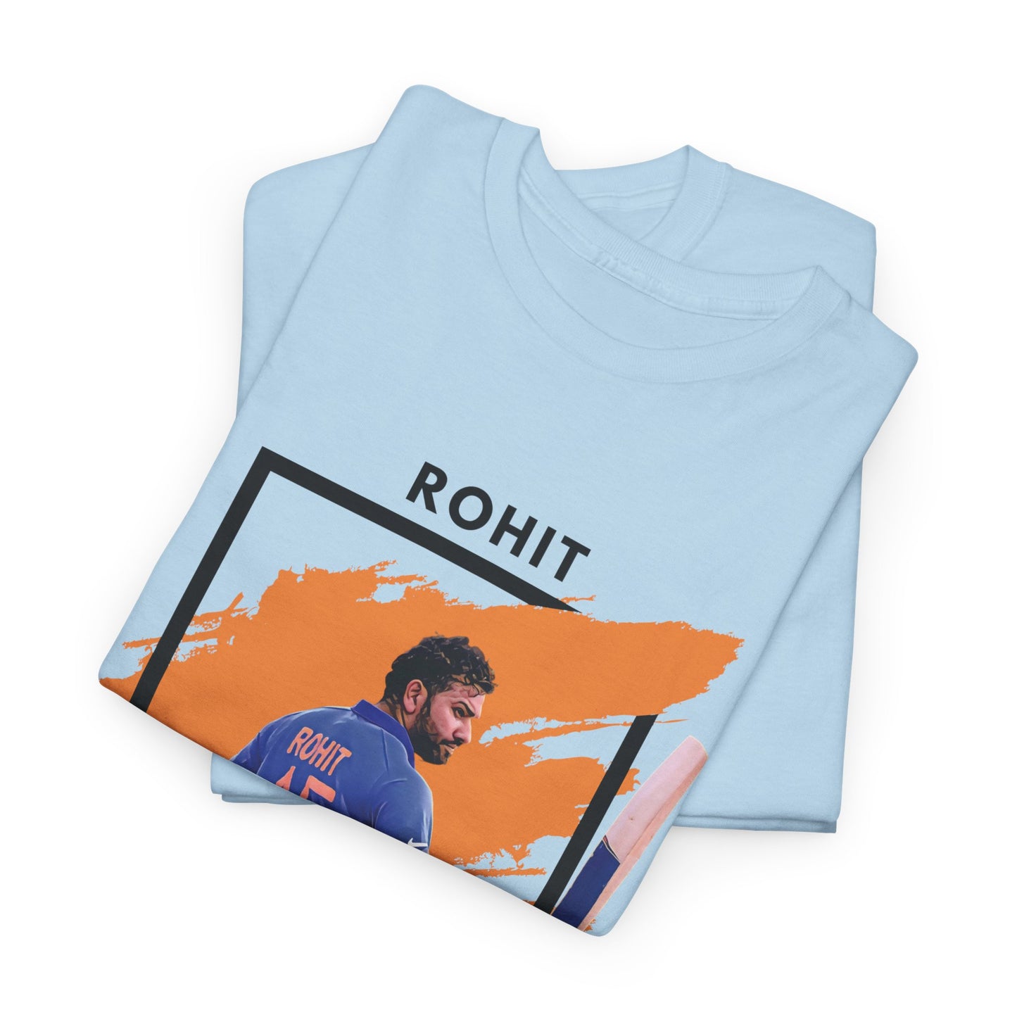 Rohit Sharma - Brushstroke frame - Unisex Heavy Cotton Tee