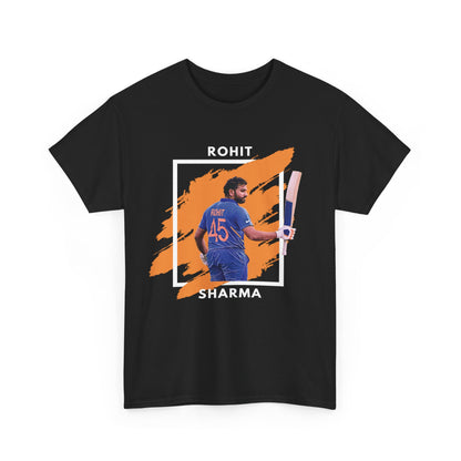 Rohit Sharma - Brushstroke frame - Unisex Heavy Cotton Tee