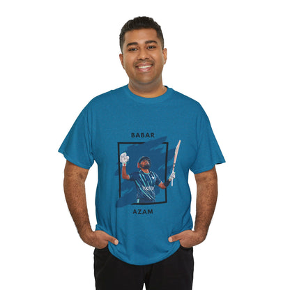 Babar Azam - Brushstroke frame - Unisex Heavy Cotton Tee