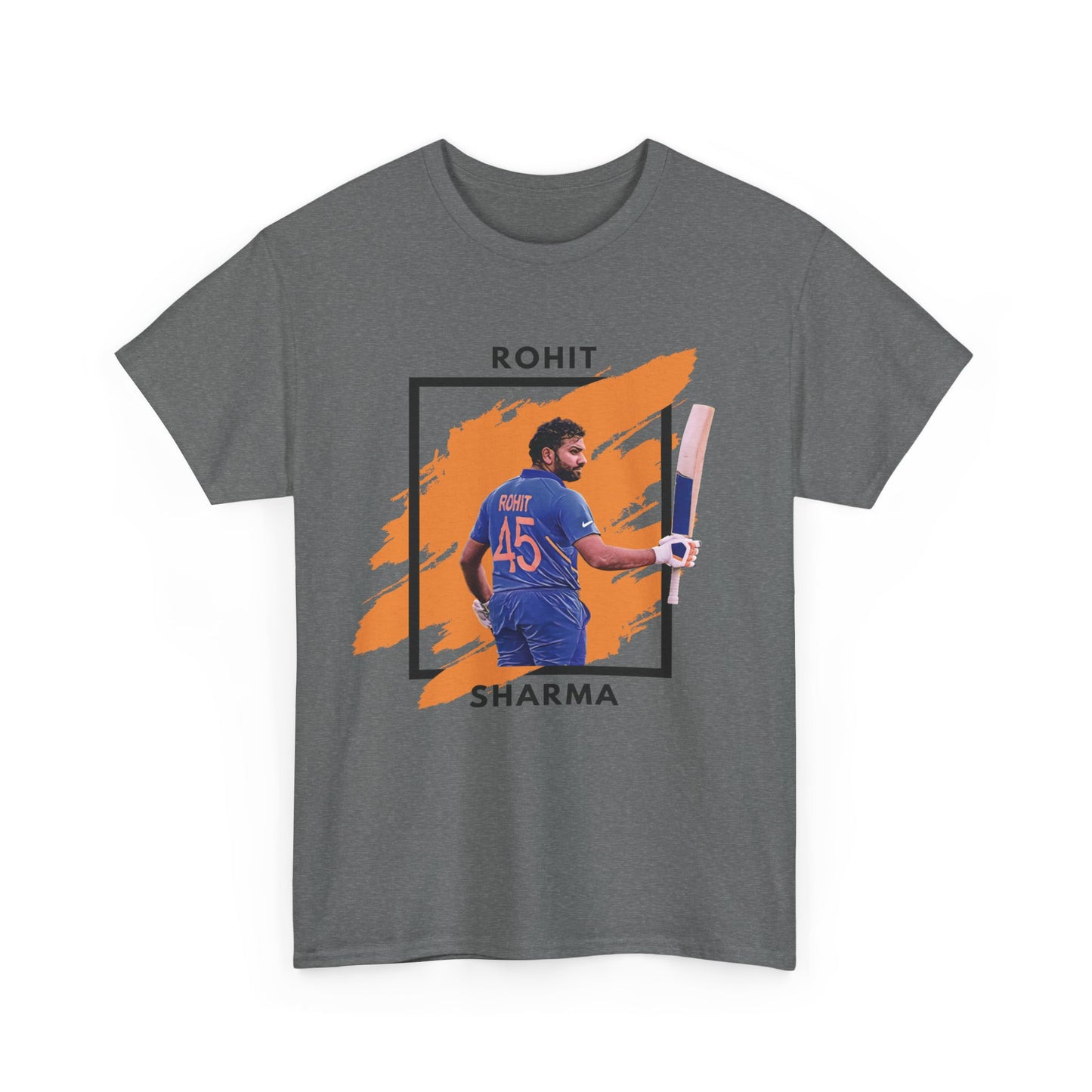 Rohit Sharma - Brushstroke frame - Unisex Heavy Cotton Tee