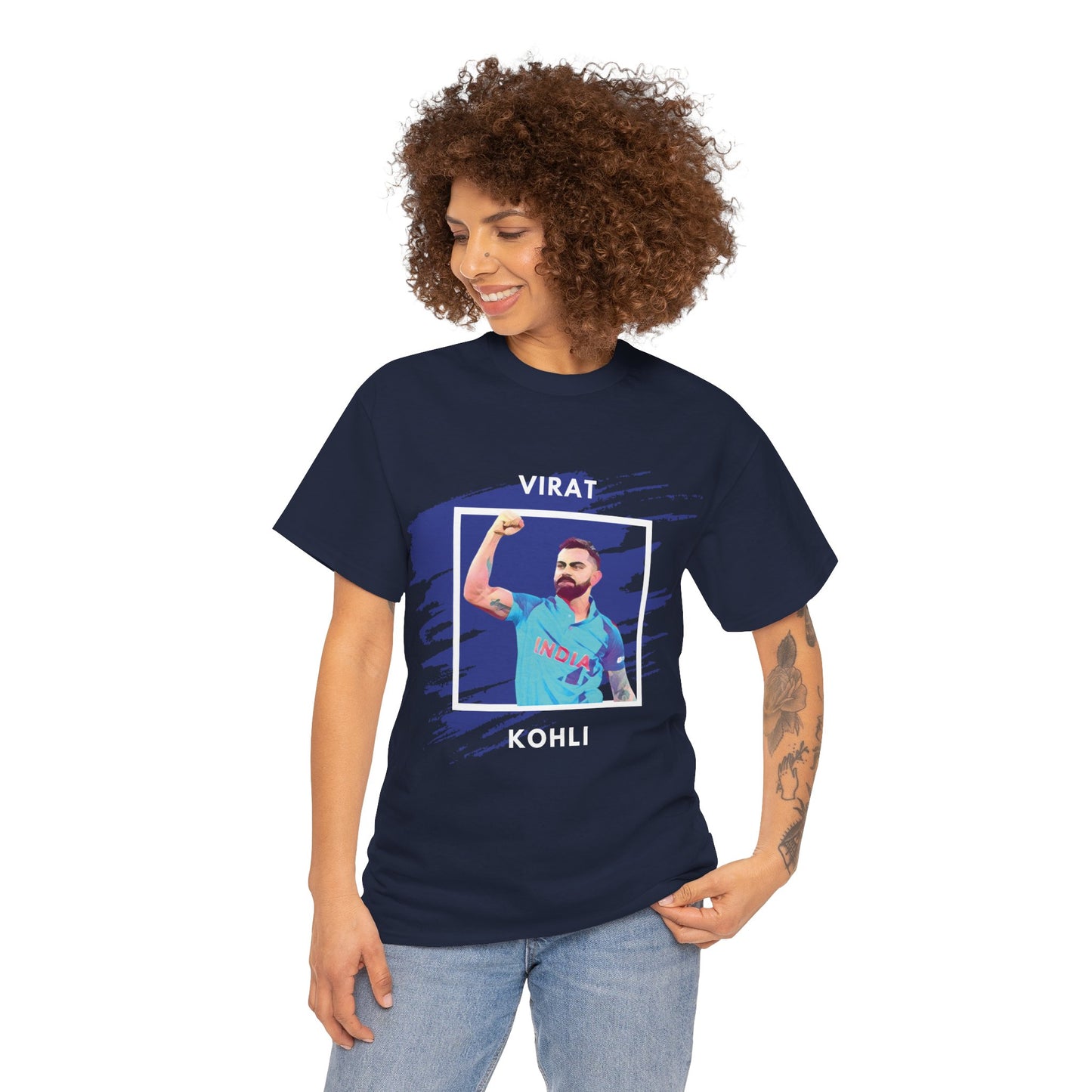 Virat Kohli - Brushstroke frame - Unisex Heavy Cotton Tee