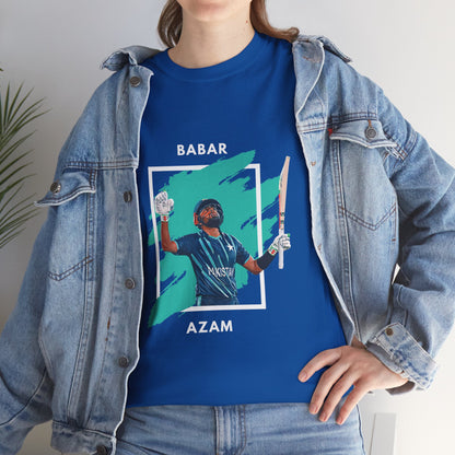 Babar Azam - Brushstroke frame - Unisex Heavy Cotton Tee